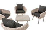CLP Lounge-Set Ameland Rundrattan anthrazit 45 cm (Hellgrau) – Produktabbildung 4