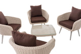 CLP Lounge-Set Ameland Rundrattan terrabraun 40 cm (Hellgrau) – Produktabbildung 4