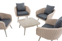 CLP Lounge-Set Ameland Rundrattan eisengrau 45 cm (Hellgrau) – Produktabbildung 3