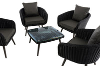 CLP Lounge-Set Ameland Rundrattan anthrazit 45 cm (Dunkelgrau) – Produktabbildung 3