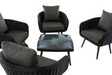 CLP Lounge-Set Ameland Rundrattan anthrazit 45 cm (Dunkelgrau) – Produktabbildung 4