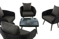 CLP Lounge-Set Ameland Rundrattan anthrazit 45 cm (Dunkelgrau) – Produktabbildung 4