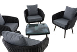 CLP Lounge-Set Ameland Rundrattan eisengrau 40 cm (Dunkelgrau) – Produktabbildung 4