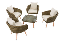 CLP Lounge-Set Ameland Rundrattan cremeweiß 45 cm (Hellbraun) – Produktabbildung 2