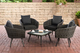 CLP Lounge-Set Ameland Rundrattan anthrazit 45 cm (Dunkelgrau) – Produktabbildung 5