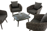CLP Lounge-Set Ameland Rundrattan anthrazit 45 cm (Dunkelgrau) – Produktabbildung 7