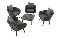 CLP Lounge-Set Ameland Rundrattan eisengrau 40 cm (Dunkelgrau) – Produktabbildung 6