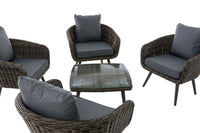 CLP Lounge-Set Ameland Rundrattan eisengrau 40 cm (Dunkelgrau) – Produktabbildung 8