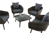 CLP Lounge-Set Ameland Rundrattan eisengrau 45 cm (Dunkelgrau) – Produktabbildung 7