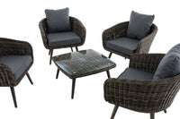 CLP Lounge-Set Ameland Rundrattan eisengrau 45 cm (Dunkelgrau) – Produktabbildung 7