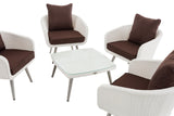 CLP Lounge-Set Ameland Flachrattan terrabraun 40 cm (Hellgrau) – Produktabbildung 3