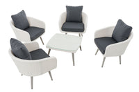 CLP Lounge-Set Ameland Flachrattan eisengrau 40 cm (Hellgrau) – Produktabbildung 2