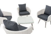 CLP Lounge-Set Ameland Flachrattan eisengrau 40 cm (Hellgrau) – Produktabbildung 4