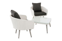 CLP Balkon-Set Ameland Flachrattan anthrazit 40 cm (Hellgrau) – Produktabbildung 4