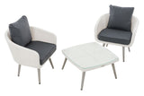 CLP Balkon-Set Ameland Flachrattan eisengrau 40 cm (Hellgrau) – Produktabbildung 2