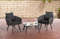 CLP Balkon-Set Ameland Flachrattan anthrazit 40 cm (Dunkelgrau) – Produktabbildung 5