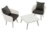 CLP Balkon-Set Ameland Flachrattan anthrazit 45 cm (Hellgrau) – Produktabbildung 2