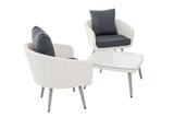 CLP Balkon-Set Ameland Flachrattan eisengrau 45 cm (Hellgrau) – Produktabbildung 4