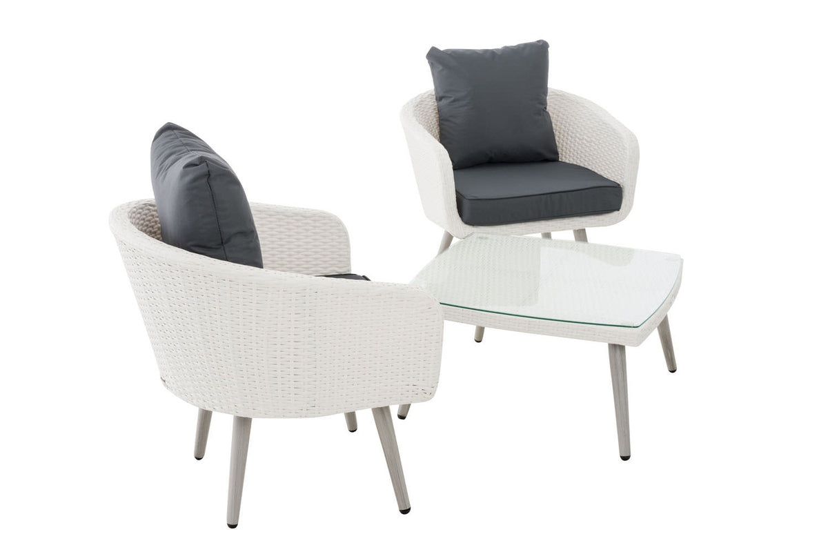 CLP Balkon-Set Ameland Flachrattan eisengrau 45 cm (Hellgrau) – Produktabbildung 4