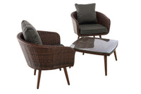 CLP Balkon-Set Ameland Flachrattan anthrazit 45 cm (Dunkelbraun) – Produktabbildung 4
