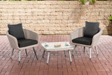CLP Balkon-Set Ameland Rundrattan anthrazit 40 cm (Hellgrau)