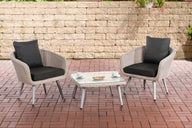 CLP Balkon-Set Ameland Rundrattan anthrazit 40 cm (Hellgrau)