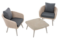 CLP Balkon-Set Ameland Rundrattan eisengrau 40 cm (Hellgrau) – Produktabbildung 2