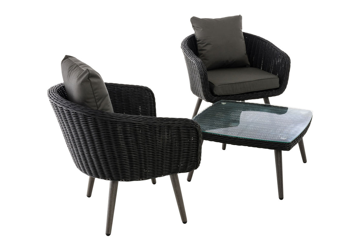 CLP Balkon-Set Ameland Rundrattan anthrazit 40 cm (Dunkelgrau) – Produktabbildung 4