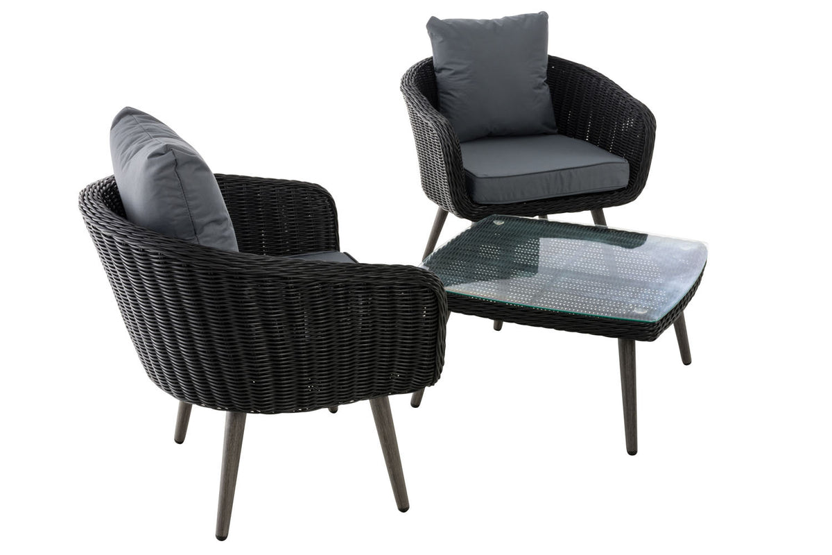 CLP Balkon-Set Ameland Rundrattan eisengrau 40 cm (Dunkelgrau) – Produktabbildung 4