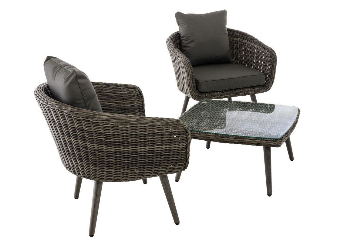 CLP Balkon-Set Ameland Rundrattan anthrazit 40 cm (Dunkelgrau) – Produktabbildung 8