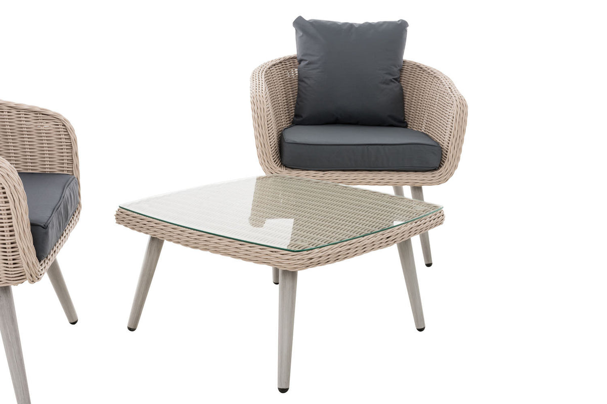 CLP Balkon-Set Ameland Rundrattan eisengrau 45 cm (Hellgrau) – Produktabbildung 3