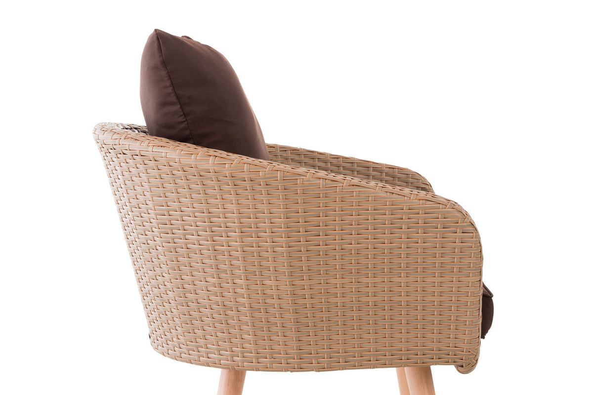 CLP Sessel Ameland Flach terrabraun 40 cm (Hellbraun) – Produktabbildung 3