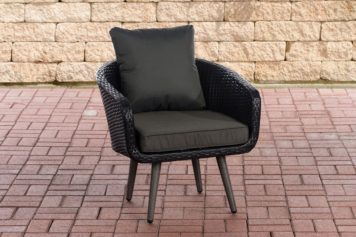 CLP Sessel Ameland Flach anthrazit 40 cm (Dunkelgrau)