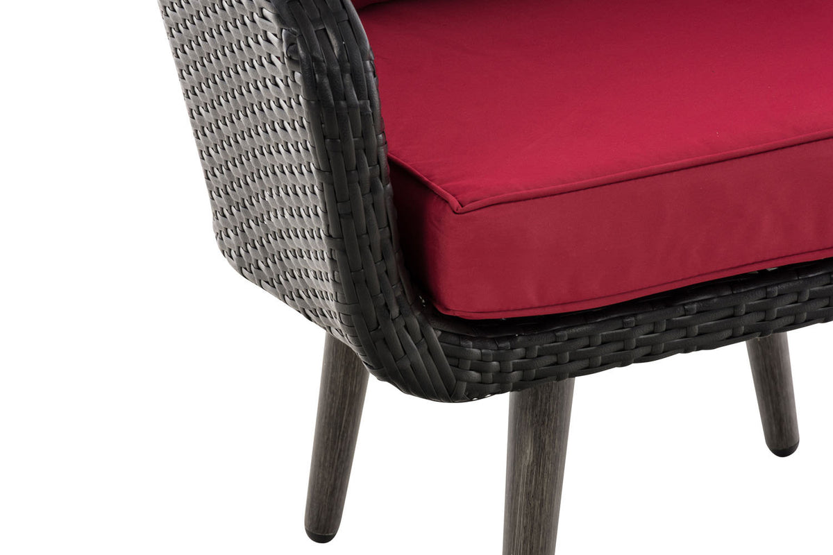CLP Sessel Ameland Flach rubinrot 40 cm (Dunkelgrau) – Produktabbildung 5