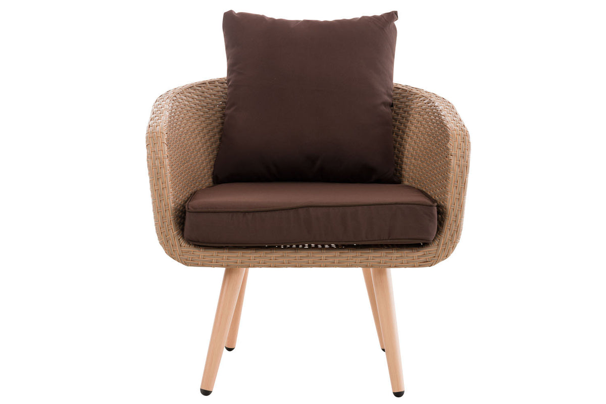 CLP Sessel Ameland Flach terrabraun 45 cm (Hellbraun) – Produktabbildung 2