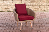CLP Sessel Ameland Flach rubinrot 45 cm (Hellbraun)