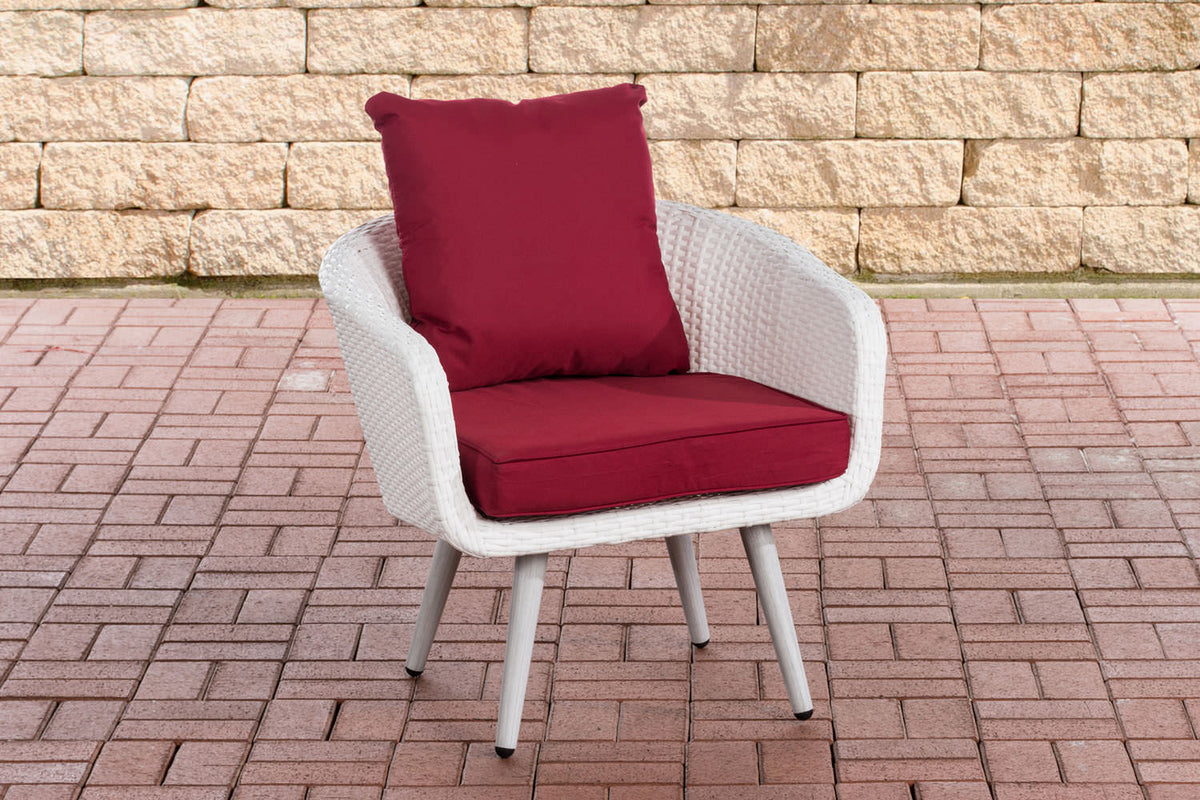 CLP Sessel Ameland Flach rubinrot 45 cm (Hellgrau)