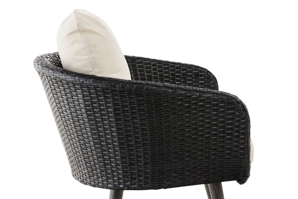 CLP Sessel Ameland Flach cremeweiß 45 cm (Dunkelgrau) – Produktabbildung 3