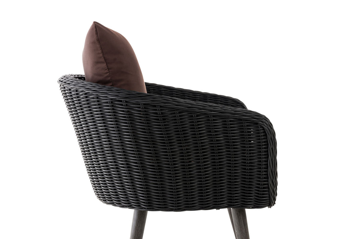 CLP Sessel Ameland Rund terrabraun 40 cm (Dunkelgrau) – Produktabbildung 3