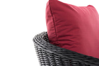CLP Sessel Ameland Rund rubinrot 40 cm (Dunkelgrau) – Produktabbildung 4