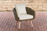 CLP Sessel Ameland Rund cremeweiß 40 cm (Hellbraun)