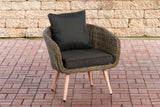 CLP Sessel Ameland Rund anthrazit 40 cm (Hellbraun)