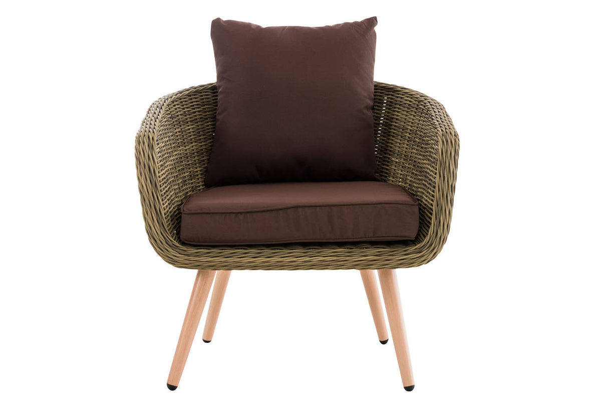 CLP Sessel Ameland Rund terrabraun 40 cm (Hellbraun) – Produktabbildung 2