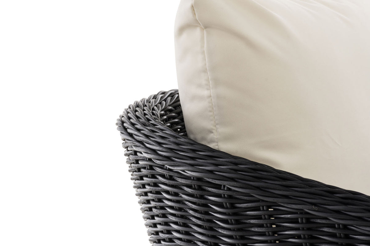 CLP Sessel Ameland Rund cremeweiß 45 cm (Dunkelgrau) – Produktabbildung 4
