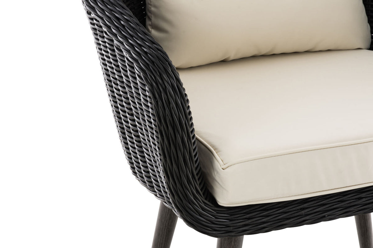 CLP Sessel Ameland Rund cremeweiß 45 cm (Dunkelgrau) – Produktabbildung 5