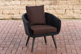 CLP Sessel Ameland Rund terrabraun 45 cm (Dunkelgrau)