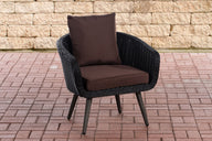 CLP Sessel Ameland Rund terrabraun 45 cm (Dunkelgrau)