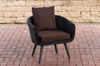 CLP Sessel Ameland Rund terrabraun 45 cm (Dunkelgrau)