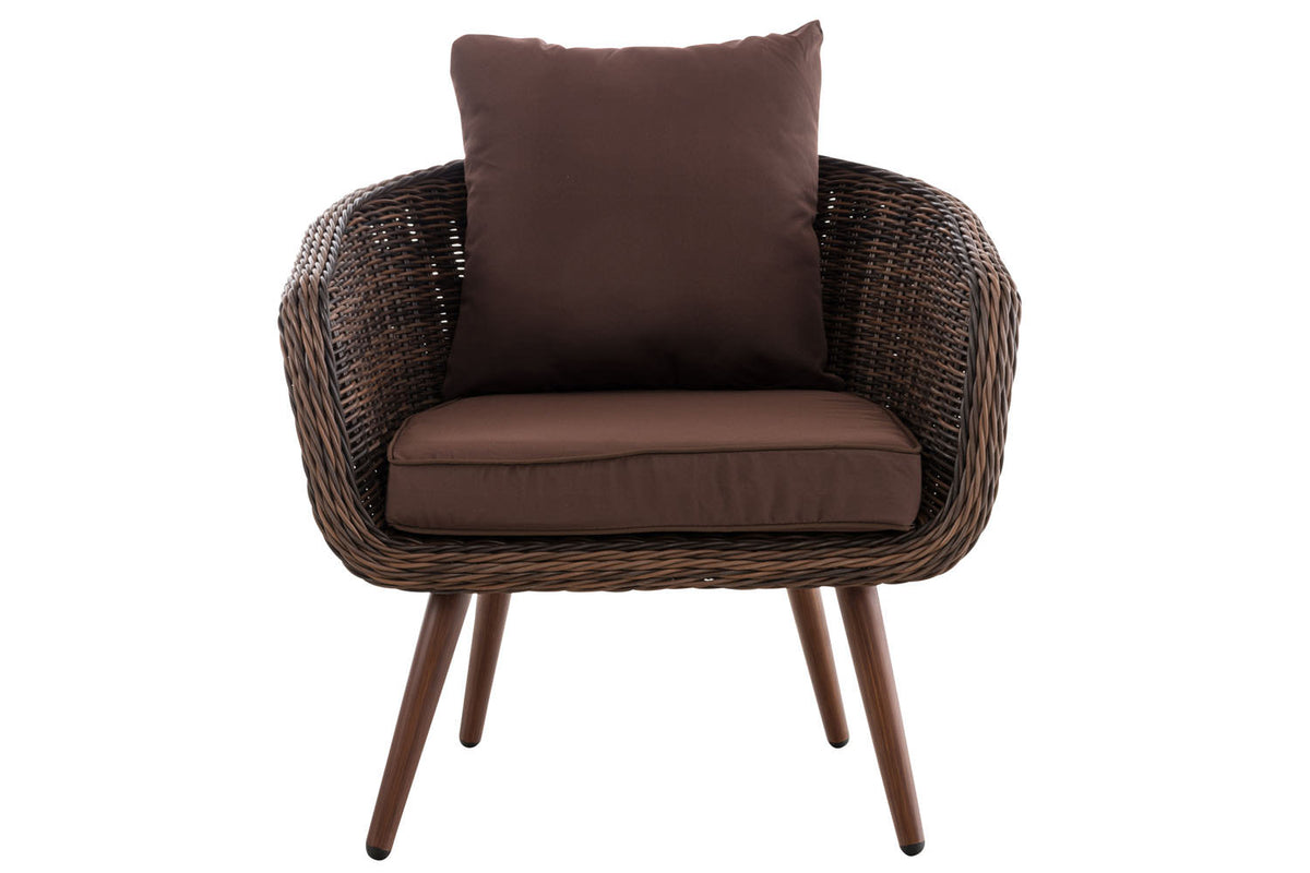 CLP Sessel Ameland Rund terrabraun 45 cm (Dunkelbraun) – Produktabbildung 2