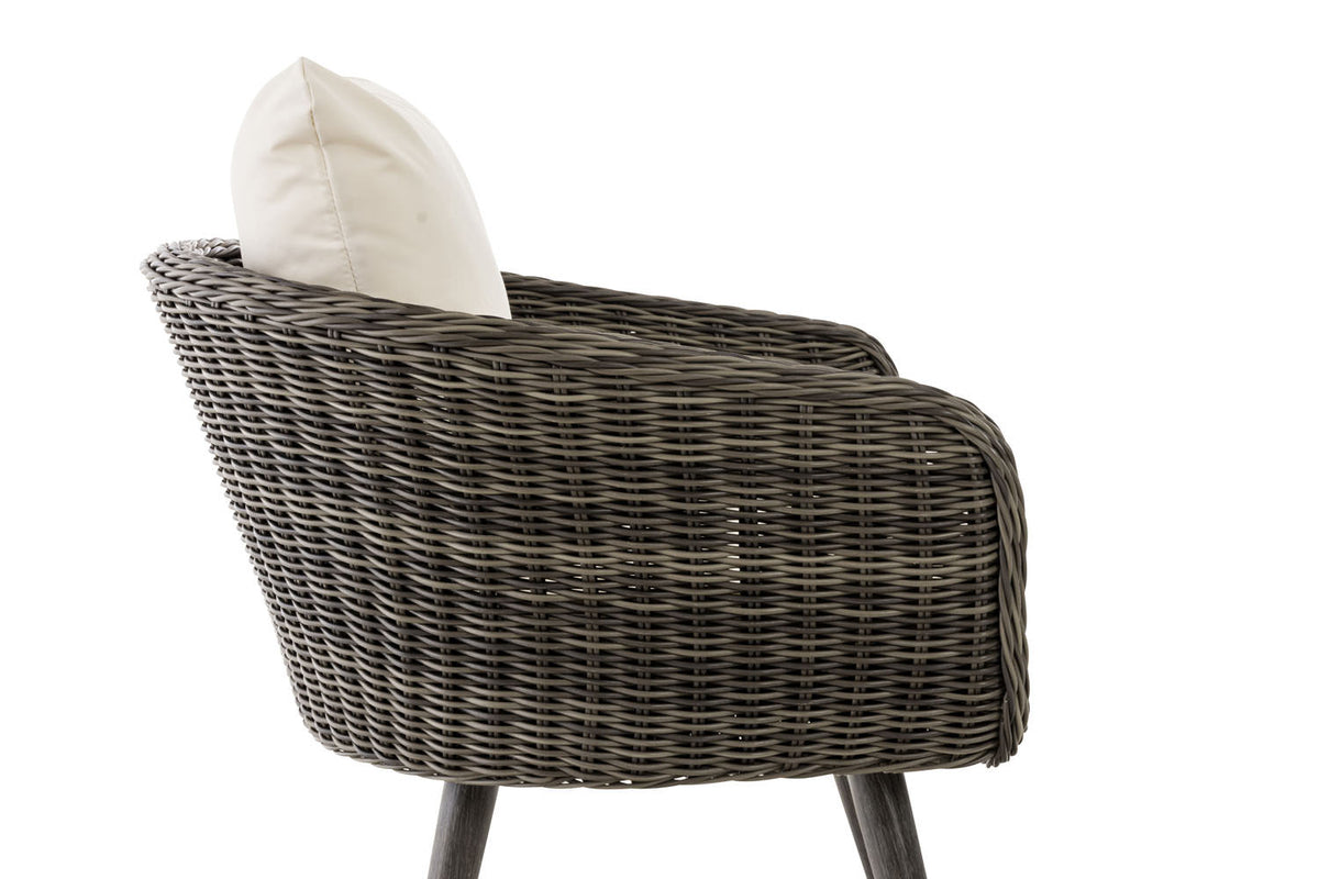 CLP Sessel Ameland Rund cremeweiß 45 cm (Dunkelgrau) – Produktabbildung 9